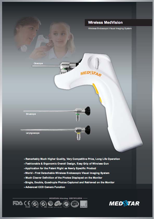 Máy nội soi tai mũi họng Wireless Medvision - Medstar - Hàn Quốc